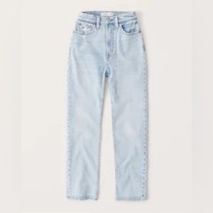 Ultra high rise, ankle straight jean pants